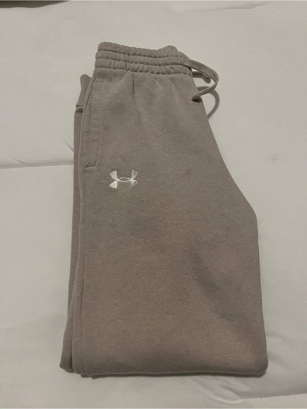 Under Armour Youth Medium Beige Fleece Jogger Sweatpants